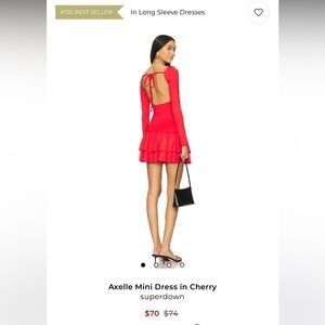 Superdown Cherry Long Sleeve Mini Dress